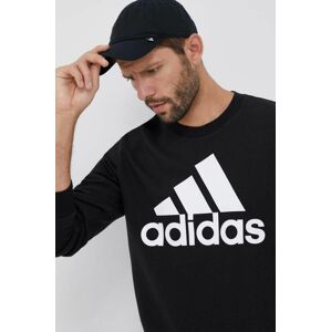 Mikina adidas pánska, čierna farba, vzorovaná