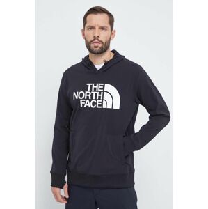 Športová mikina The North Face Tekno Logo čierna farba, s kapucňou, s potlačou