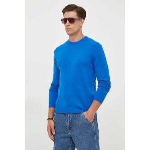 Vlnený sveter United Colors of Benetton pánsky, tenký