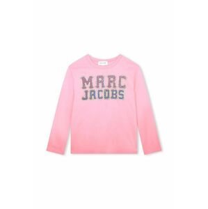 Detská bavlnená košeľa s dlhým rukávom Marc Jacobs ružová farba