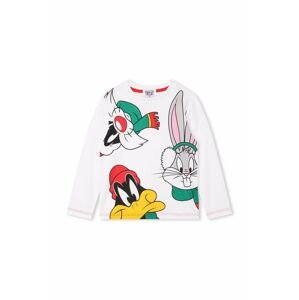 Detská bavlnená košeľa s dlhým rukávom Marc Jacobs x Looney Tunes biela farba, s potlačou