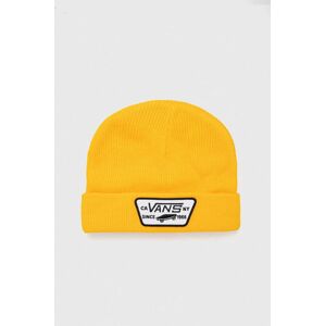 Detská čiapka Vans BY MILFORD BEANIE BOYS VN0A36OJCAX1 žltá farba biela, z hrubej pleteniny