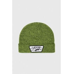 Detská čiapka Vans BY MILFORD BEANIE BOYS VN0A36OJCAX1 zelená farba biela, z hrubej pleteniny