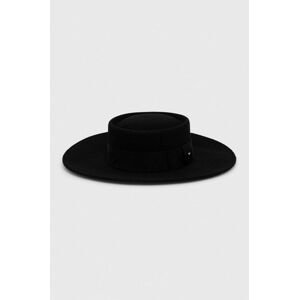 Vlnený klobúk Weekend Max Mara čierna farba, vlnený