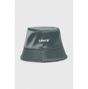 Obojstranný klobúk Levi's zelená farba