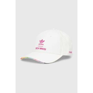 Šiltovka adidas Originals PRIDE biela farba, s nášivkou