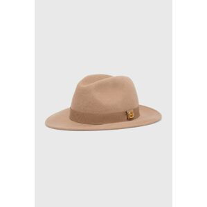 Vlnený klobúk Marella béžová farba, vlnený
