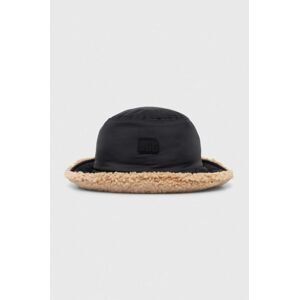Obojstranný klobúk UGG čierna farba