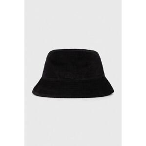Štruksový klobúk AllSaints čierna farba, bavlnený