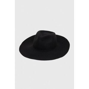 Vlnený klobúk MAX&Co. x Anna Dello Russo čierna farba, vlnený