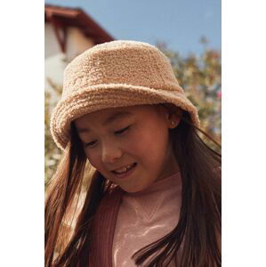 Detský klobúk Roxy SMALL SHERPA HATS béžová farba