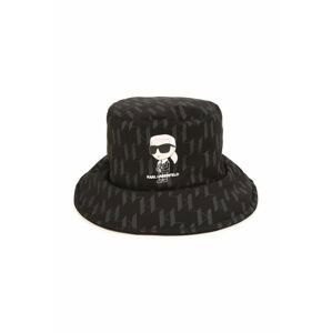 Detský klobúk Karl Lagerfeld čierna farba