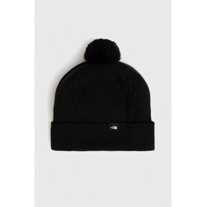 Detská čiapka The North Face GLACIER BEANIE čierna farba biela, z tenkej pleteniny