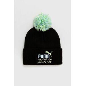 Detská čiapka Puma Mixmatch Pom Pom Beanie čierna farba biela