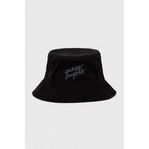 Bavlnený klobúk Guess Originals čierna farba, bavlnený