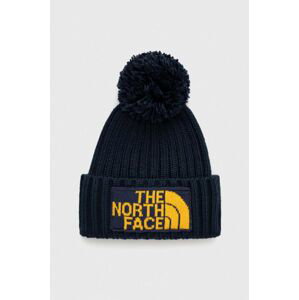 Čiapka The North Face tmavomodrá farba, z hrubej pleteniny