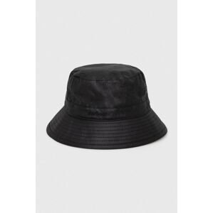 Bavlnený klobúk Barbour čierna farba, bavlnený