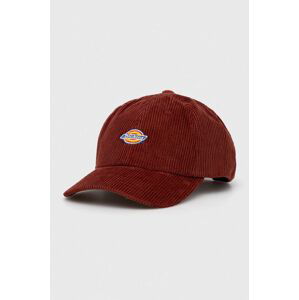 Manšestrová baseballová čiapka Dickies bordová farba, jednofarebná