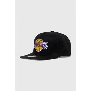 Šiltovka Mitchell&Ness LOS ANGELES LAKERS čierna farba, s nášivkou