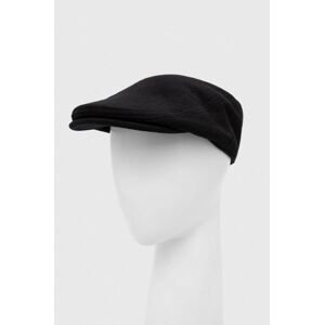 Vlnená čiapka Lacoste čierna farba, vlnený