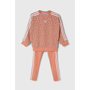 Detská súprava adidas Originals oranžová farba