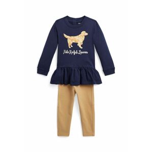 Sada pre bábätká Polo Ralph Lauren tmavomodrá farba