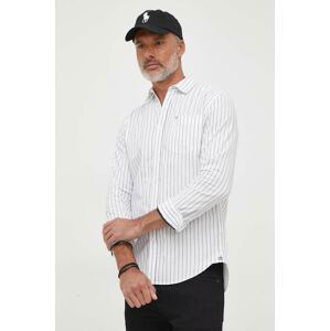 Bavlnená košeľa Pepe Jeans Crovie pánska, biela farba, regular, s klasickým golierom