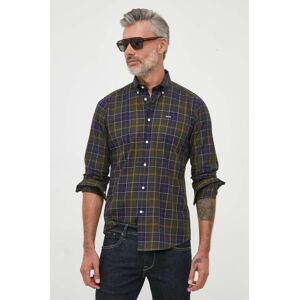 Bavlnená košeľa Barbour pánska, slim, s golierom button-down