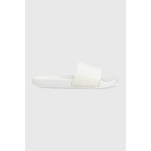 Šľapky Calvin Klein POOL SLIDE - MONO dámske, biela farba, HW0HW01624