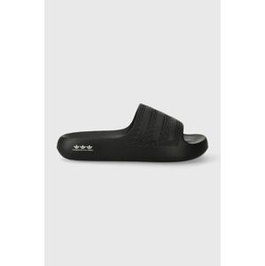 Šľapky adidas Originals Adilette Ayoon dámske, čierna farba, na platforme