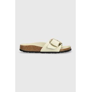 Kožené šľapky Birkenstock Madrid dámske, béžová farba, 1025298