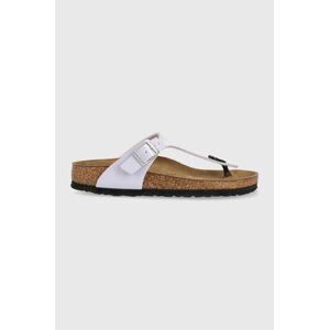 Žabky Birkenstock Gizeh dámske, fialová farba, na plochom podpätku, 1025369