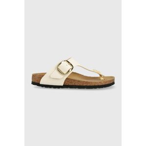 Žabky Birkenstock Gizeh dámske, béžová farba, na plochom podpätku, 1025503