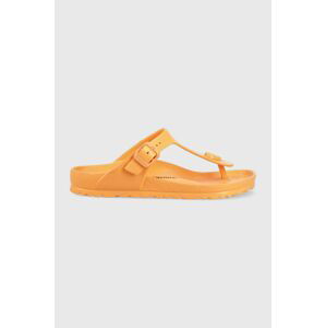 Žabky Birkenstock Gizeh dámske, oranžová farba, na plochom podpätku, 1025599