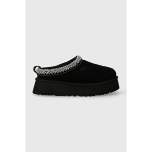 Semišové papuče UGG Tazz čierna farba, 1122553