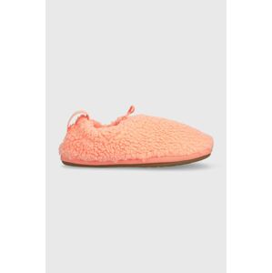 Detské papuče UGG K PLUSHY SLIPPER oranžová farba