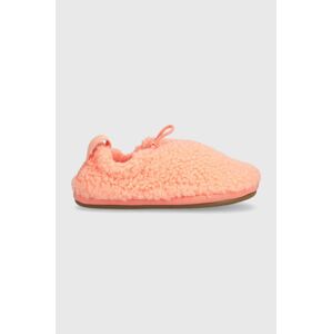 Detské papuče UGG T PLUSHY SLIPPER oranžová farba