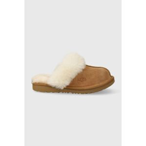 Detské semišové papuče UGG K COZY II béžová farba