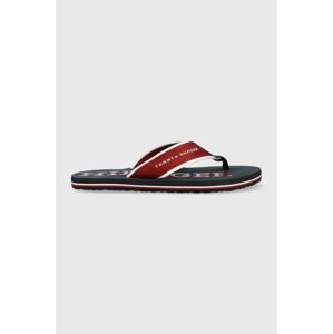 Žabky Tommy Hilfiger CLASSIC HILFIGER BEACH pánske, tmavomodrá farba, FM0FM04617