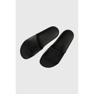 Šľapky Emporio Armani Underwear pánske, čierna farba, XJPM15 XN871 K001