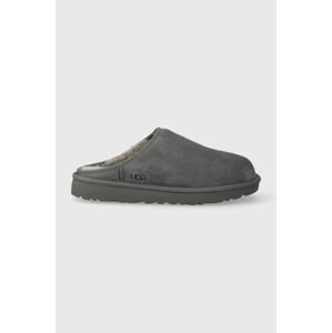 Semišové papuče UGG Classic Slip-On šedá farba, 1129290