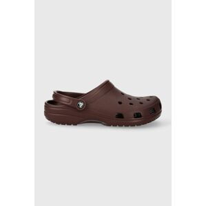 Šľapky Crocs Classic pánske, bordová farba, 10001