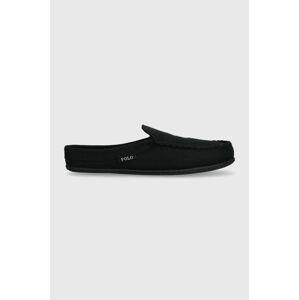 Papuče Polo Ralph Lauren Collins Mule čierna farba, RF104144