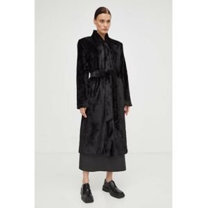 Kabát Bruuns Bazaar dámsky, čierna farba, prechodný