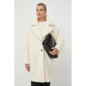 Kabát s prímesou vlny Marella béžová farba, prechodný, oversize