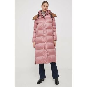 Páperová bunda Deha dámska, ružová farba, zimná