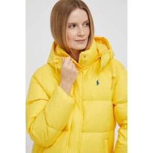 Páperová bunda Polo Ralph Lauren dámska, žltá farba, zimná