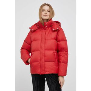 Páperová bunda Polo Ralph Lauren dámska, červená farba, zimná