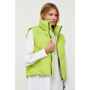 Páperová vesta Karl Lagerfeld dámsky, zelená farba, zimný