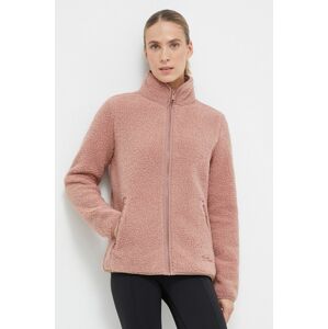 Športová mikina Jack Wolfskin High Curl ružová farba